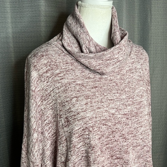 WONDERLAND BY ORANGE PURPLE MARBLE LONG SLEEVE ASYMMETRICAL SWEATER Medium NEW - Picture 3 of 10